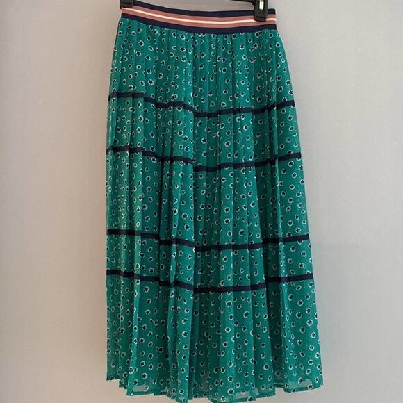 Ted Baker TALARLA Floral Dot green/black Midi Skirt  holiday party XS
C - Picture 10 of 13